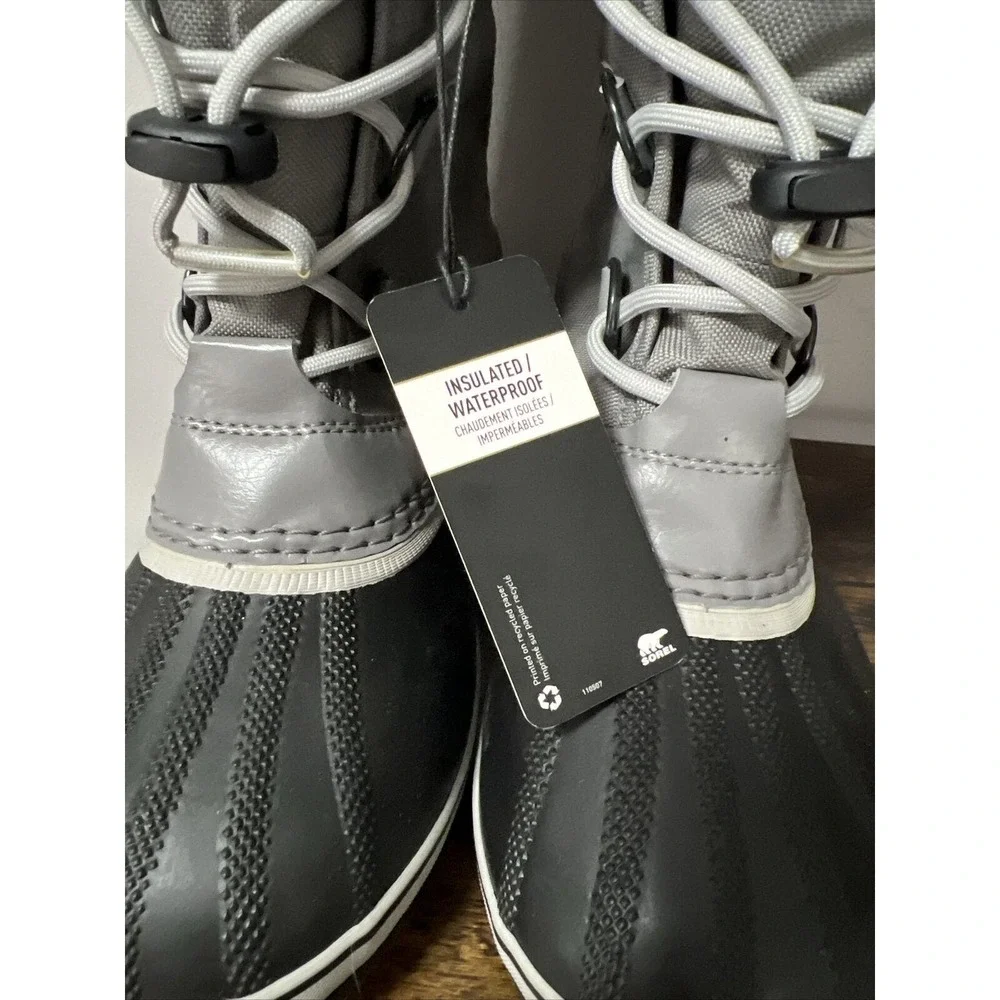 NEW Sorel Yoot‎ Pac Nylon QUARRY/DOVE GRAY - Size 5 Little Kid’s Youth Boots